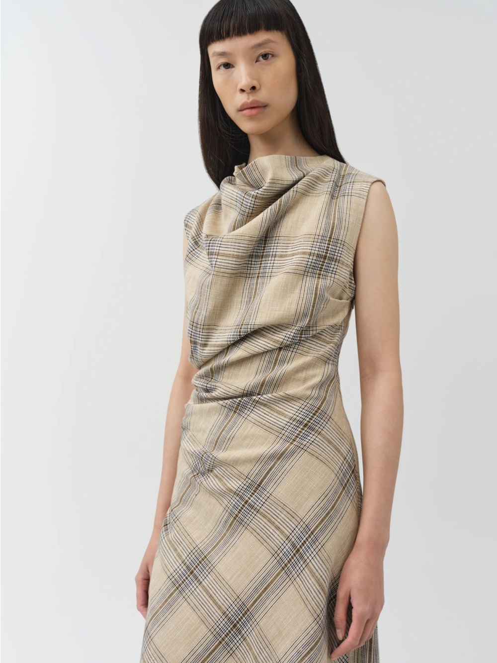 Simkhai Burke Draped Midi Dress - Picture 2 of 4